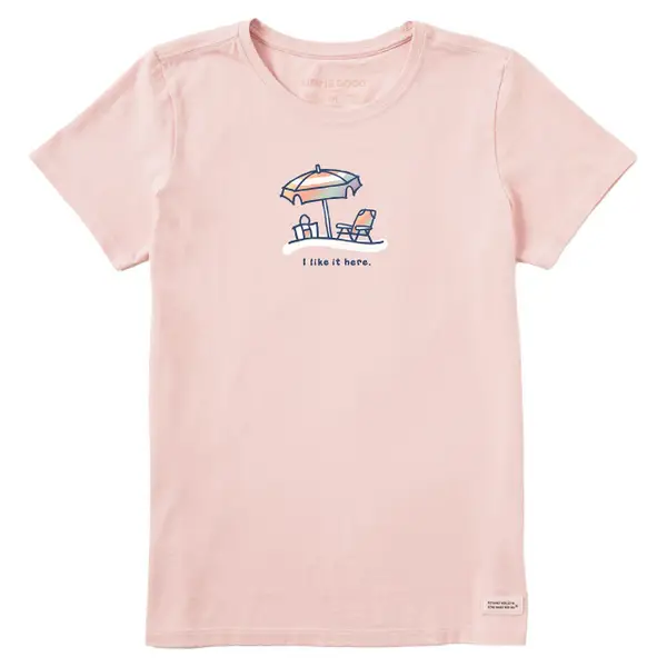 Life Is Good Women's I Like It Here Short Sleeve Crusher Tee