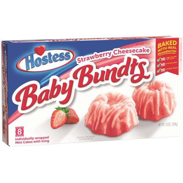 Photo of 8-Pack Baby Bundt Strawberry Cheesecake