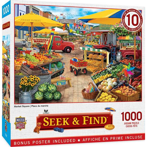 Photo of 1000-Piece Seek & Find Market Square Puzzle
