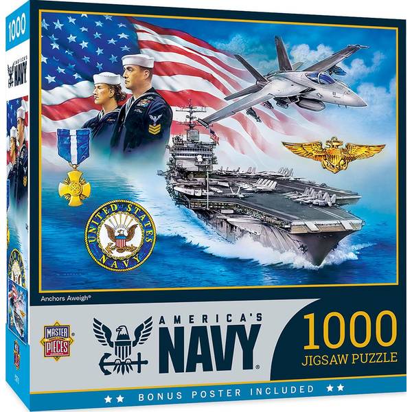 Masterpiece Puzzle 1000-Piece U.S. Navy Forged by the Sea Puzzle - 72122