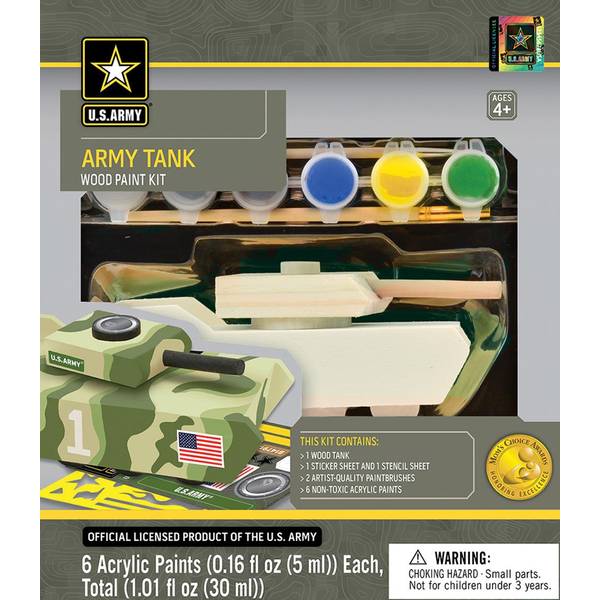 Photo of U.S. Army Tank Wood Paint Kit