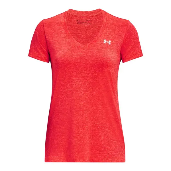 Under Armour Womens Tech Twist Crew Long Sleeve T-Shirt Cerise 653/Metallic  Silver X-Small