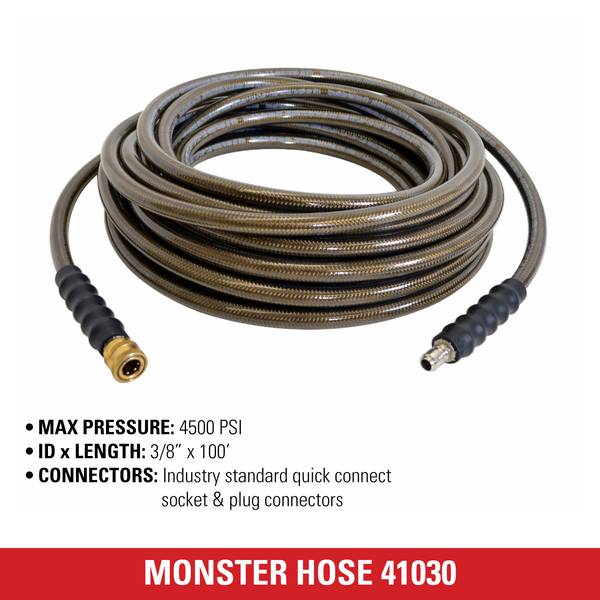 SIMPSON 3/8 in. x 100 ft. x 4500 PSI & Cold Water Replacement/Extension Hose  - 41030