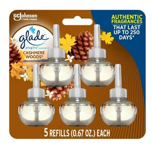 Glade Solid Air Freshener Cashmere Woods 6oz. 2 Pack NEW