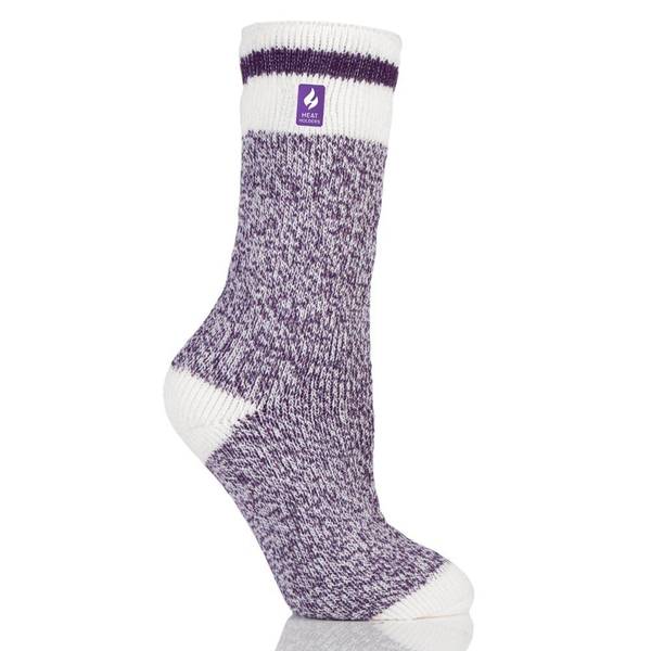 Photo of Women's Snowdrop Cream Block Twist Crew Socks