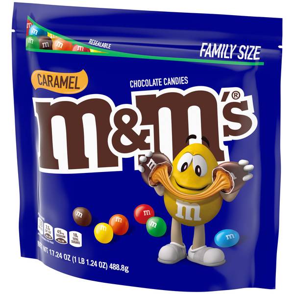 M&M's Chocolate Candies, Dark Chocolate Peanut, Family Size - 19.20 oz