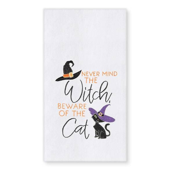 Black Cat Flour Sack Kitchen Towel