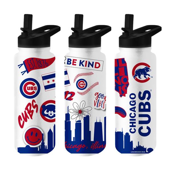 Logo Chair 34 oz Cubs Native Quencher Bottle - Bottle and Can Coolers