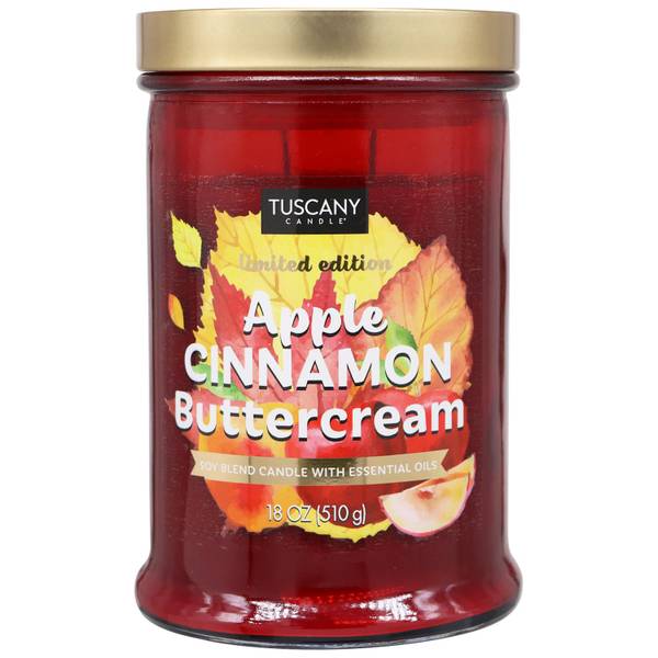Tuscany Candle 18 oz Apple Cinnamon Buttercream Candle 74451 Blain