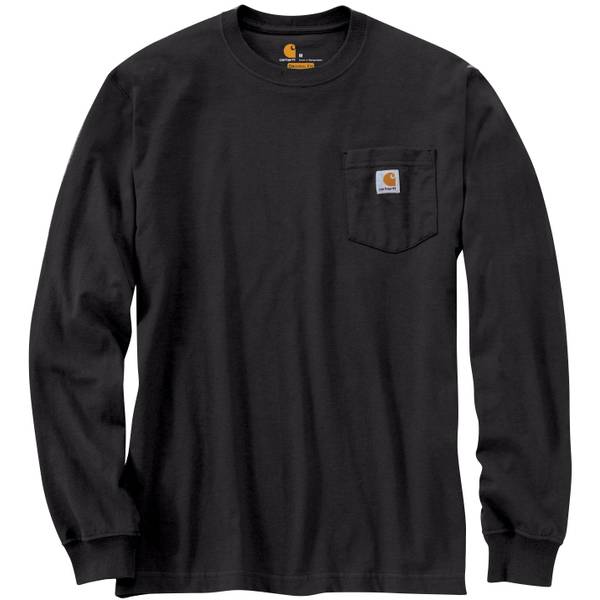 Carhartt Men's Long Sleeve Workwear Pocket T-Shirt, Black, L - K126BLK ...