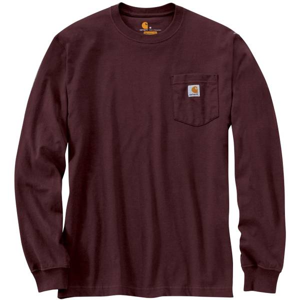 Carhartt Men's Long Sleeve Workwear Pocket T-Shirt - K126-PRT-L | Blain ...
