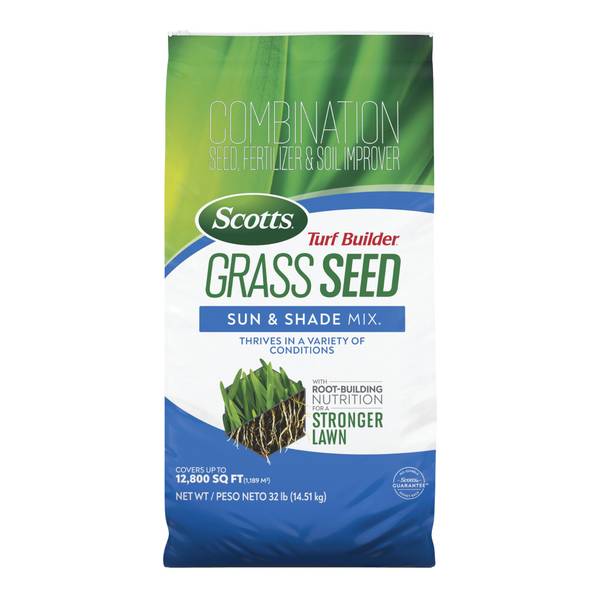Scotts 32 lb Turf Builder Grass Seed Sun and Shade Mix 18058 Blain