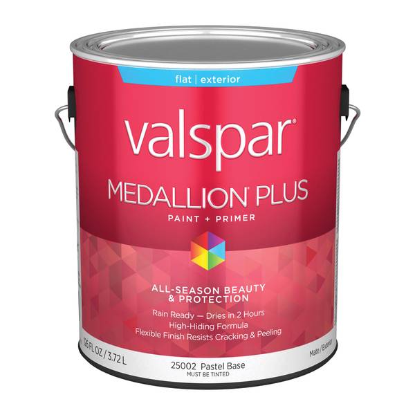 Photo of 1 Gallon Medallion Plus Exterior Paint + Primer, Flat, Pastel Base