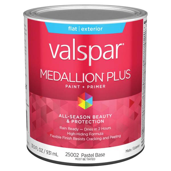 Photo of 1 Quart Medallion Plus Exterior Paint + Primer, Flat, Pastel Base