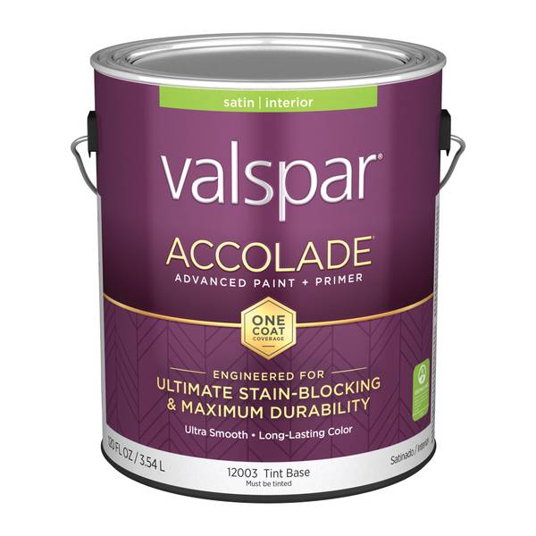Valspar 1 Gallon Tint Base Satin Accolade Interior Paint and Primer