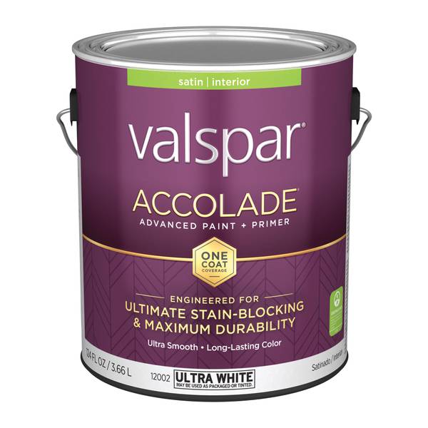 Photo of 1 Gallon Accolade Interior Paint + Primer, Satin, Ultra White