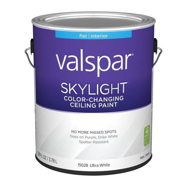 Valspar 1 Gallon Ultra White Flat Skylight Color Changing Ceiling Paint