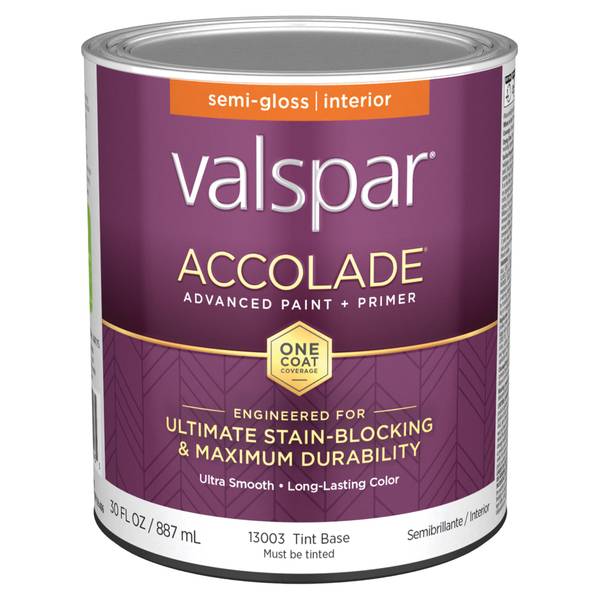 Photo of 1 Quart Accolade Interior Paint + Primer, Semi-Gloss, Tint Base