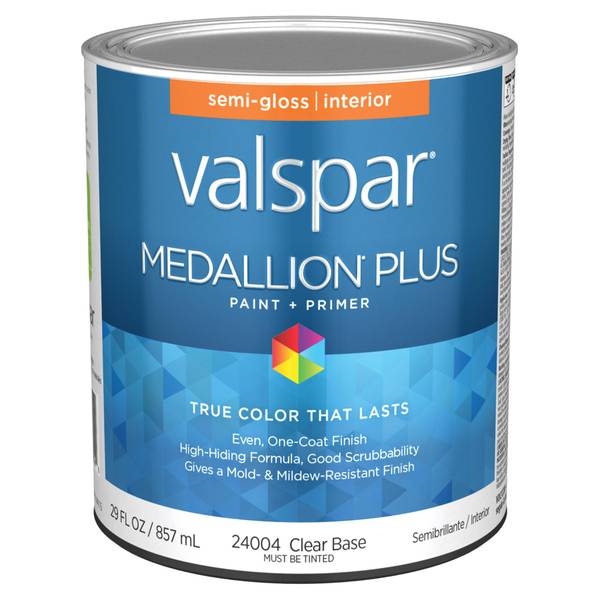 Photo of 1 Quart Medallion Plus Interior Paint + Primer, Semi-Gloss, Clear Base