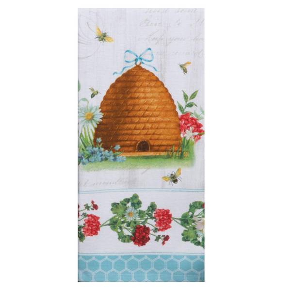 Set of 2 BEE INSPIRED Honey Bee Terry Kitchen Towels by Kay Dee