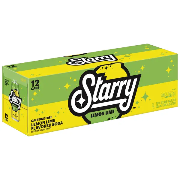 Starry Zero Sugar Flavored Beverage Lemon Lime 7.5 fl oz, 6 Count