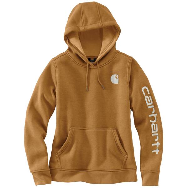 Carhartt Women's Relaxed Fit Midweight Logo Sleeve Graphic Hoodie ...