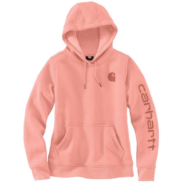 Carhartt Women's Relaxed Fit Midweight Logo Sleeve Graphic Hoodie, Sun ...
