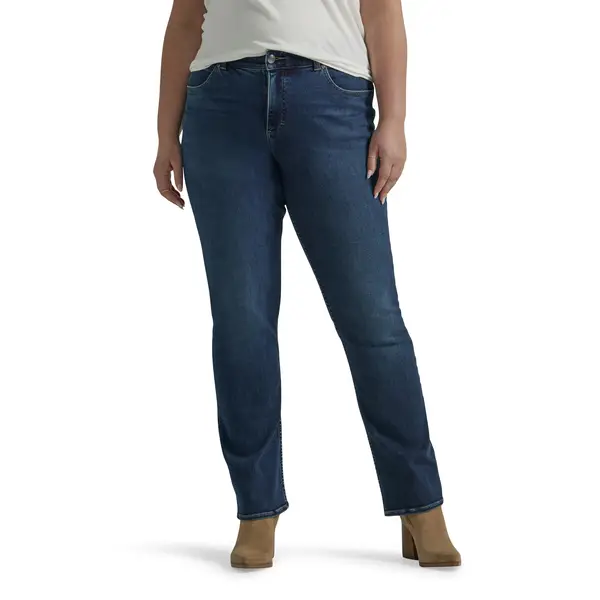 Plus Size Lee® Flex Motion Straight-Leg Jeans