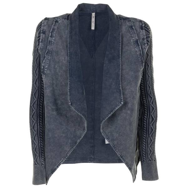 Jillian Nicole Women's Cable Sleeve Acid Wash Jacket 523716488M