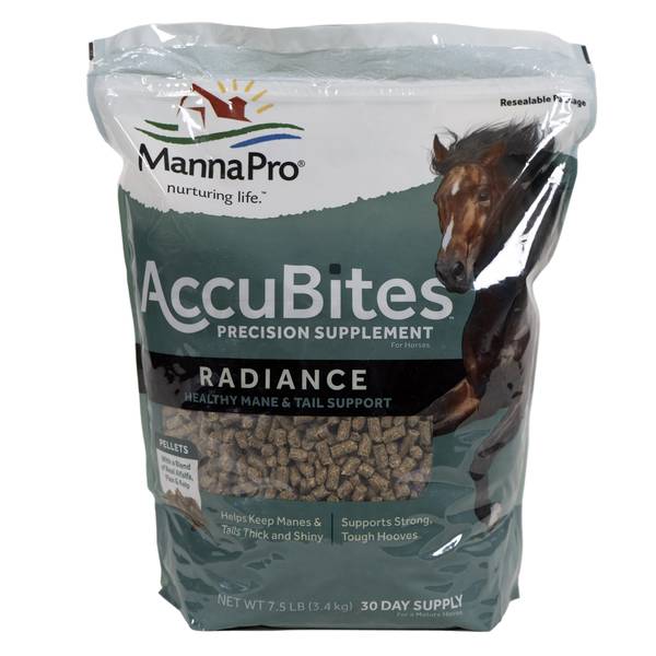 Manna Pro 7.5 lb AccuBites Radiance Skin and Coat Horse Supplement
