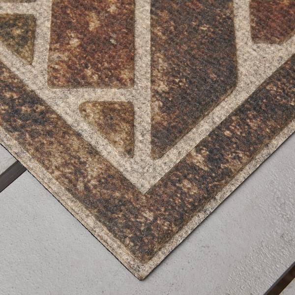 ニューギニアの文様 (1974年) (Antique pattern〈2〉) Mohawk Home 2' x 4' Ornamental Brick Doormat - B1043 18423 024048