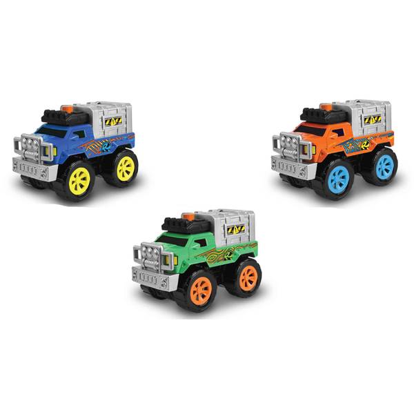 Hot Wheels - Transporteur Monster Mover et 3 Véhicules Monster Trucks