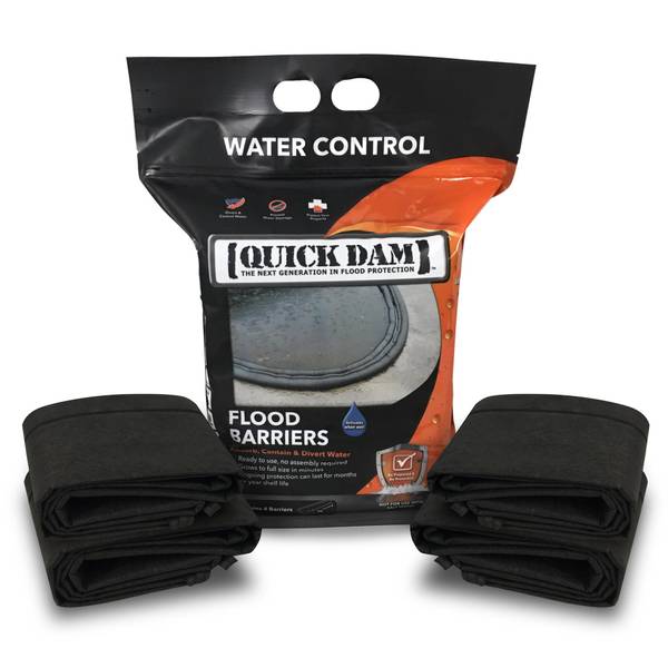 Quick Dam 5' Flood Barriers, Size: 4 Pack, Black