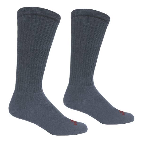 Work n' Sport Men's 2-Pack Work Over Calf Crew Work Socks, Grey, XL ...