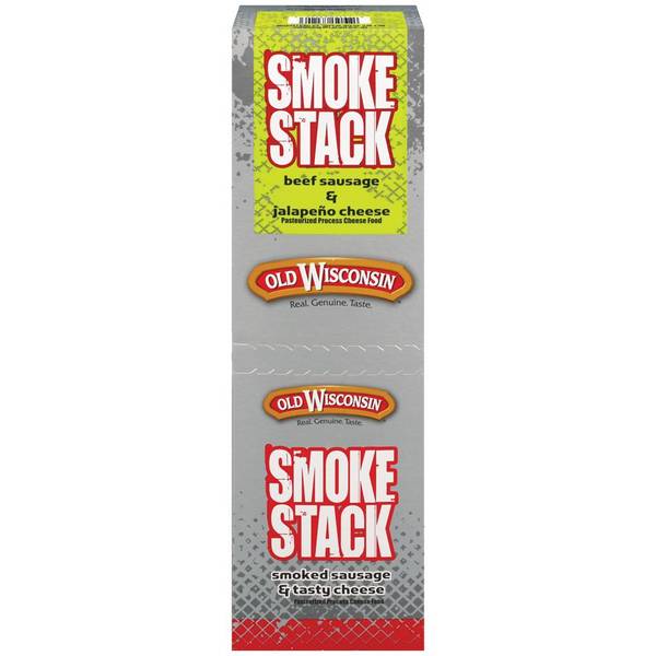 Old Wisconsin 1 oz Smoke Stack Beef & Jalapeno Cheese Stick 22344