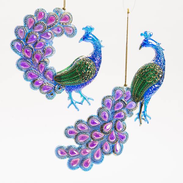 Caffco International Peacock Ornament Assortment XO467043 Blain's