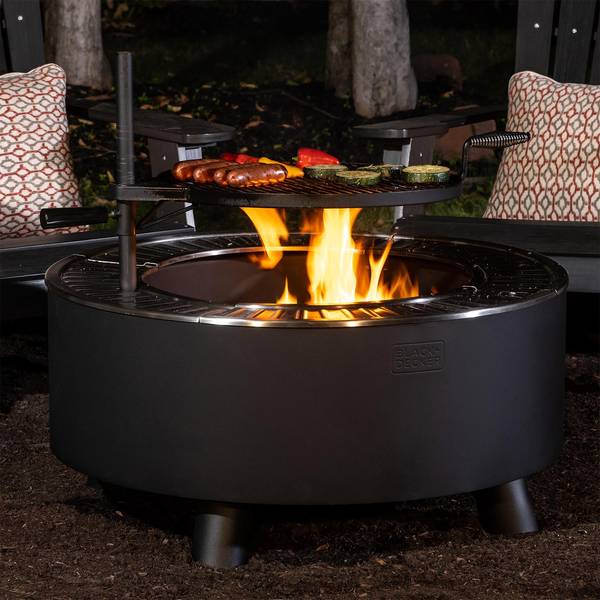 Black & Decker 34 in. Smokeless Wood Fire Pit with Grill, BD17211 at  Tractor Supply Co.