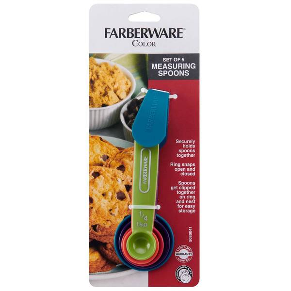 Farberware Color Measuring Spoons Mixed Colors Set of 5
