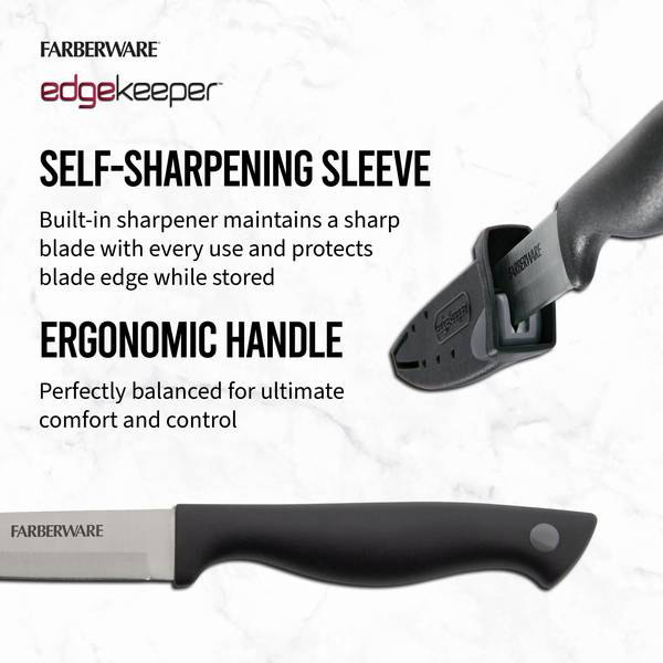 Sabatier Forged Stainless Steel Chef Knife with Edgekeeper Self-Sharpening  Blade Cover, High-Carbon Stainless Steel Kitchen Knife, Razor-Sharp Knife