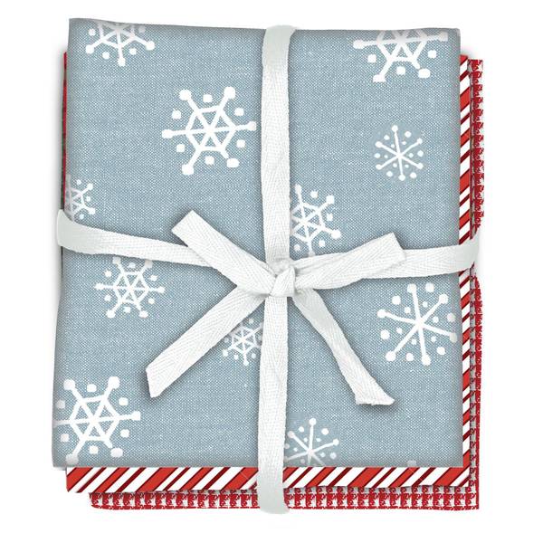 VDLBT Christmas Kitchen Towels Truck Snowflake Wood Grain Dish