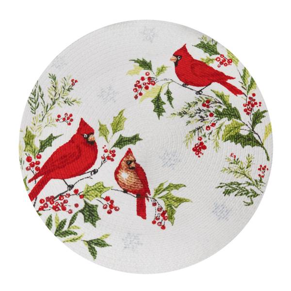 Kay Dee Designs Cardinal & Holly Braided Placemat H6574 Blain's