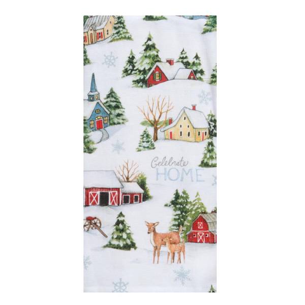 4 Pack Christmas Winter Kitchen Dish Towel 18 x 28 Inch White Black Buffalo  Plaids Tea Towel Xmas Tree Truck Believe Hand Drying Towel for Cooking  Baking 