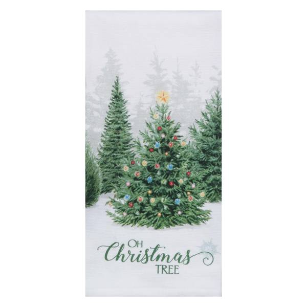 Decorative Towel All Is Calm Set/2 Cotton Kitchen Christmas Retro