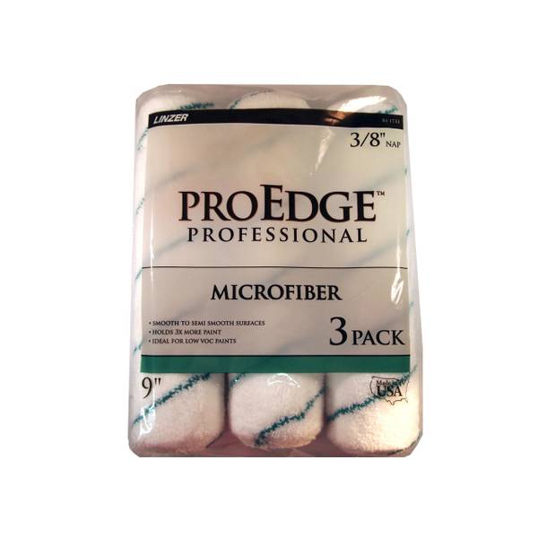 Photo of 3-Count 9"x3/8" Microfiber Roller Covers