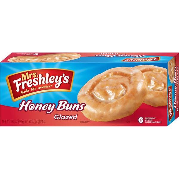 Mrs Freshley's 6Count Glazed Honey Buns 70066 Blain's Farm & Fleet