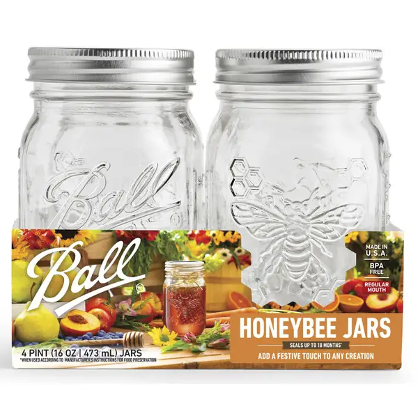 Ball leak proof glass Storage Jars Glass Baby Food 4oz x 4 Jars and Caps,  T-8