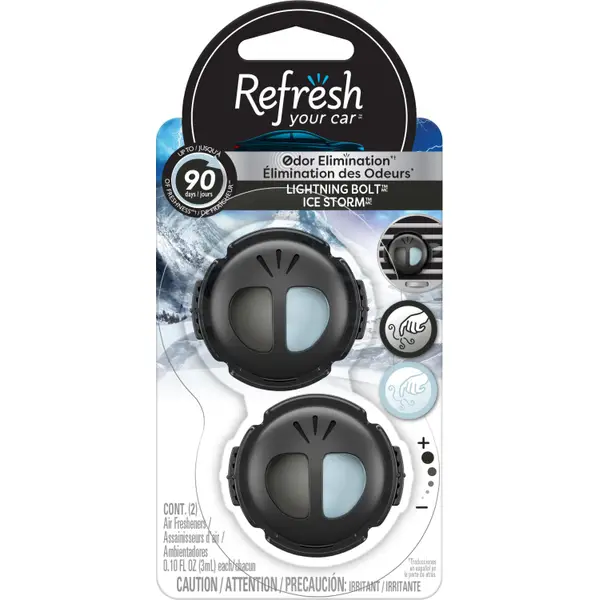 Refresh Your Car! Mini Diffuser Air Freshener (New Car/Cool Breeze Scent, 2  Pack)