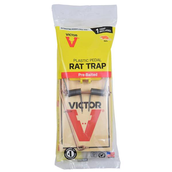Pest Tek Yellow and Black Plastic Mouse Trap - Kill Bar, Reusable