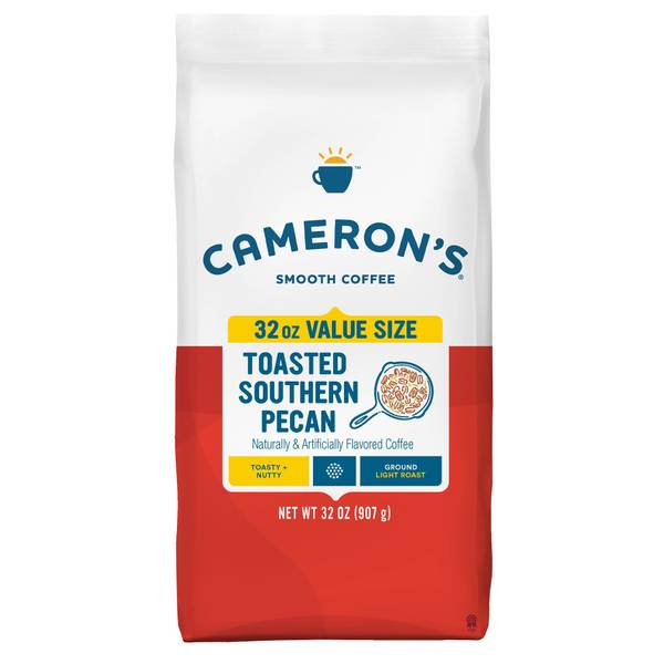 Cameron's Coffee 32 oz Toasted Southern Pecan Ground Coffee 10668