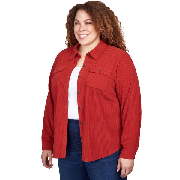 Alfred Dunner Women's Soft Chenille Cord Shirt Jacket - 36431UE-839-XL